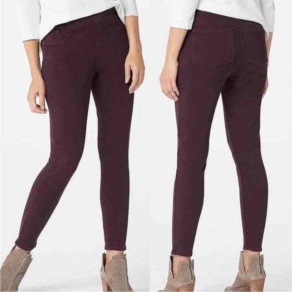 SPANX Jeanish Maroon Pants - Picture 3 of 7